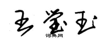 朱錫榮王瑩玉草書個性簽名怎么寫