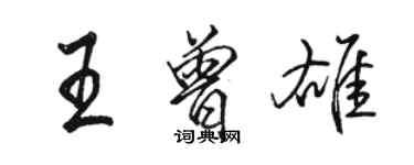 駱恆光王曾雄行書個性簽名怎么寫