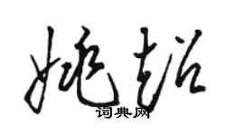 駱恆光姚超草書個性簽名怎么寫