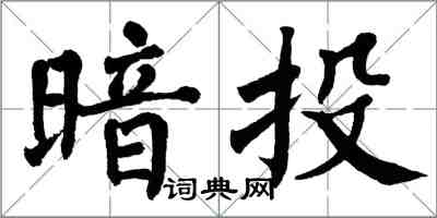 翁闓運暗投楷書怎么寫