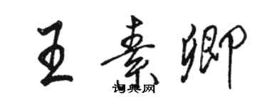 駱恆光王素卿行書個性簽名怎么寫