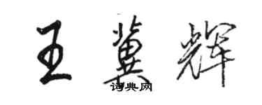 駱恆光王冀輝行書個性簽名怎么寫