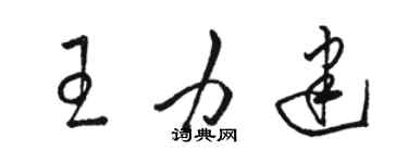 駱恆光王力建草書個性簽名怎么寫