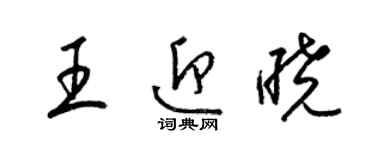 梁錦英王迎曉草書個性簽名怎么寫