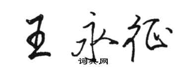 駱恆光王永征行書個性簽名怎么寫