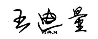 朱錫榮王迪量草書個性簽名怎么寫