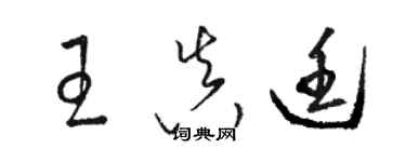 駱恆光王真廷草書個性簽名怎么寫