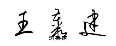 梁錦英王叢建草書個性簽名怎么寫