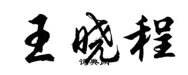 胡問遂王曉程行書個性簽名怎么寫