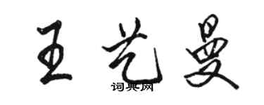 駱恆光王藝曼行書個性簽名怎么寫