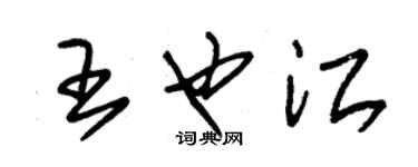 朱錫榮王也江草書個性簽名怎么寫