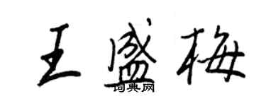 王正良王盛梅行書個性簽名怎么寫
