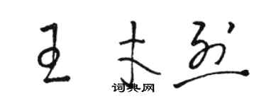 駱恆光王才烈草書個性簽名怎么寫