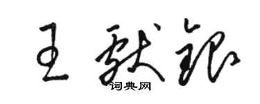 駱恆光王獻銀草書個性簽名怎么寫