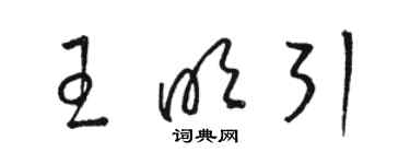 駱恆光王明引草書個性簽名怎么寫