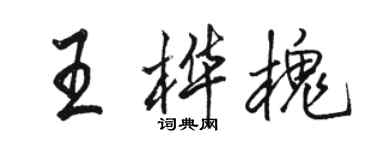 駱恆光王樺槐行書個性簽名怎么寫