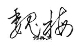 駱恆光魏梅草書個性簽名怎么寫