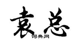 胡問遂袁總行書個性簽名怎么寫