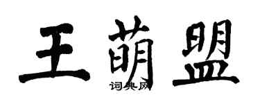 翁闓運王萌盟楷書個性簽名怎么寫