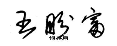 朱錫榮王盼富草書個性簽名怎么寫