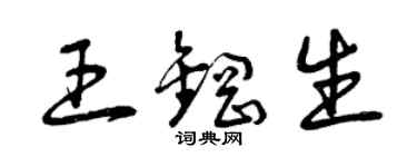 曾慶福王鋼生草書個性簽名怎么寫