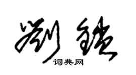 朱錫榮劉鎖草書個性簽名怎么寫