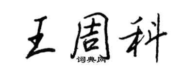王正良王周科行書個性簽名怎么寫