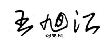 朱錫榮王旭江草書個性簽名怎么寫