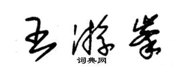 朱錫榮王游峰草書個性簽名怎么寫