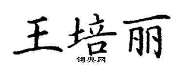 丁謙王培麗楷書個性簽名怎么寫