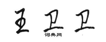 駱恆光王衛衛行書個性簽名怎么寫