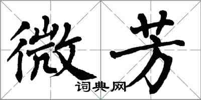 翁闓運微芳楷書怎么寫