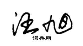 朱錫榮汪旭草書個性簽名怎么寫