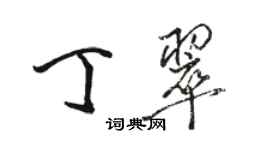 駱恆光丁翠行書個性簽名怎么寫