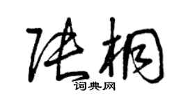 曾慶福張桐草書個性簽名怎么寫