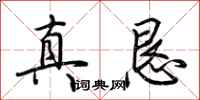 荊霄鵬真懇行書怎么寫