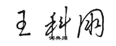 駱恆光王科朋草書個性簽名怎么寫