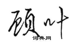 駱恆光顧葉行書個性簽名怎么寫