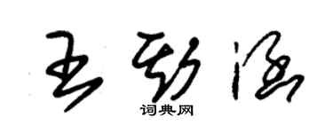 朱錫榮王斯涵草書個性簽名怎么寫