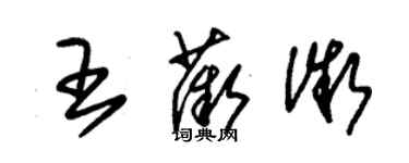 朱錫榮王薇微草書個性簽名怎么寫