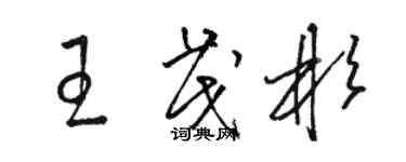 駱恆光王茂彬草書個性簽名怎么寫