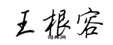 王正良王根容行書個性簽名怎么寫