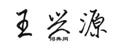 駱恆光王興源行書個性簽名怎么寫