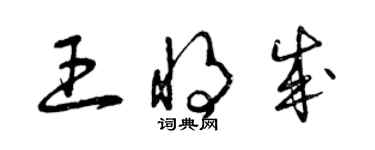 曾慶福王將成草書個性簽名怎么寫