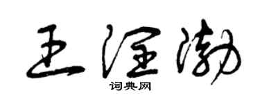 曾慶福王潤渤草書個性簽名怎么寫