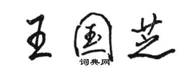 駱恆光王國芝行書個性簽名怎么寫