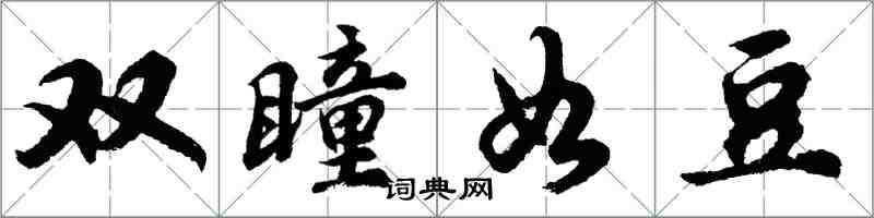 胡問遂雙瞳如豆行書怎么寫