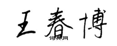 王正良王春博行書個性簽名怎么寫