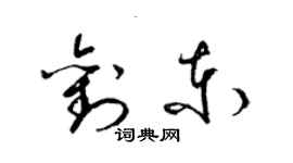 梁錦英劉東草書個性簽名怎么寫