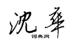 王正良沈華行書個性簽名怎么寫